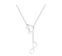 Sofia Milani - Damen Halskette 925 Silber - Herz Unendlich Infinity Anhänger - N0155