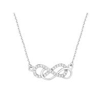 Sofia Milani - Damen Halskette 925 Silber - mit Zirkonia Steinen - Doppel Unendlich Infinity Anhänger - 50137