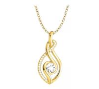 Sofia Milani - Damen Halskette 925 Silber - vergoldet/golden - mit Zirkonia Steinen - Unendlich Infinity Anhänger - N0844