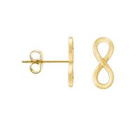 SOFIA MILANI - Damen Ohrringe 925 Silber - vergoldet/golden & mit Zirkonia Steinen - Unendlich Infinity Ohrstecker - E2525