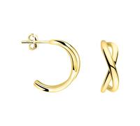SOFIA MILANI - Damen Ohrringe 925 Silber - vergoldet/golden - Unendlich Infinity Ohrstecker - E2379