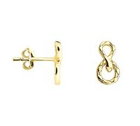 SOFIA MILANI - Damen Ohrringe 925 Silber - vergoldet/golden - Unendlich Infinity Schlangen Ohrstecker - E1399
