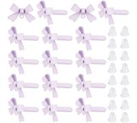 SOFPLATE 1 Box 40 Stück Ohrstecker Mit Schleife Ohrstecker Mit Schlaufe Ohrmuttern Aus Kunststoff Pflaumenschleife Kleine Krawatte 925 Ohrstecker Aus Sterlingsilber Legierung Ohrringbeschläge Zur Schm