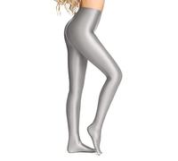 SOFSOT blickdichte glänzende Strumpfhose in Übergröße, Wet-Look, Fuß, glänzende Strumpfhose, Pilates-Yogahose, hohe Taille