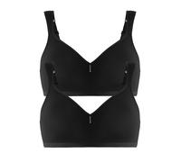 Soft-BH FELINA "2er Pack Molding BH ohne Bügel Beyond Basic", Damen, Gr. 100, Cup B, schwarz (schwarz schwarz), Obermaterial: 41% Polyamid PA. 35% Lyocell CLY. 24% Elasthan EL., BHs Soft-BH (10573969-