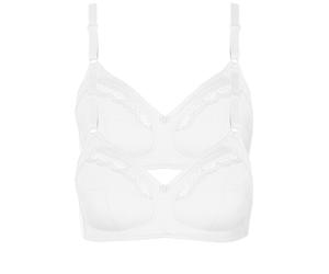 Soft-BH LISCA "2er Pack Soft BH Manja", Damen, Gr. 100, Cup C, weiß, Obermaterial: 100% Baumwolle CO., BHs Soft-BH (62911721-100) weiß