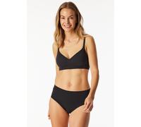 Soft-BH SCHIESSER "Unique Cotton", Damen, Gr. 85, Cup D, schwarz, Obermaterial: 90% Baumwolle, 10% Elasthan, unifarben, BHs, mit Schale, bügellos, Baumwollmischung (77846522-85) schwarz
