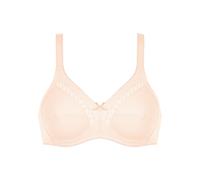 Soft-BH NATURANA "Classics", Damen, Gr. 100, Cup B, beige (weiß rosa), Obermaterial: 100% Baumwolle, bequem, BHs Soft-BH, feminin, bequem, breite Träger, ohne Bügel, dekorative Schleife (77145362-100)