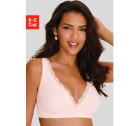 Soft-BH PETITE FLEUR, Damen, Gr. 95, Cup D, puder, kupfer, Trikot, Obermaterial: 80% Baumwolle, 10% Elasthan, 10% Polyamid, Basic, BHs Soft-BH, ohne Bügel aus weicher Baumwollmischung, Bralette-BH (96