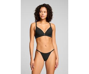 Soft-BH PUMA "PUMA WOMEN MICROFIBER SOFT PADDED BRA 1P", Damen, Gr. 80, Cup D, schwarz, Mikrofaser, Obermaterial: 70% Polyamid, 30% Elasthan, BHs Soft-BH, mit wendbaren und verstellbaren Trägern, Logo