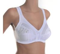 Soft-BH SASSA, Damen, Gr. 95, Cup C, weiß, Obermaterial: 85% Polyester, 15% Elasthan, bestickt, gemustert, unifarben, sehr bequem, BHs Soft-BH, atttrative Stickerei-Einsätze (45397468-95) weiß