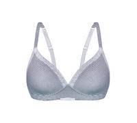 Sassa Damen Bügelloser weicher BH gestreift Serie 18342, Weiß/Marineblau gestreift, 90A