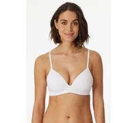 Schiesser BH Invisible Soft – gepaddet, ohne Bügel, Mikrofaser, wattierte Cups, Weiß 80A