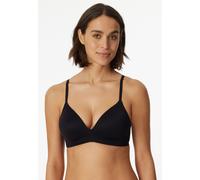 Schiesser Damen-BH Invisible Soft, ohne Bügel, gepaddete Cups, Mikrofaser, Schwarz 85B