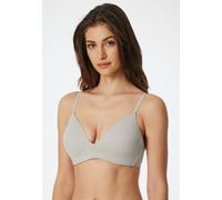 Soft-BH SCHIESSER "Invisible Soft", Damen, Gr. 85, Cup C, grau (211, grau jasper), Microtouch, Obermaterial: 70% Polyamid, 30% Elasthan, Basic, Basic, BHs Soft-BH, mit seitlichen Stäbchen für guten Ha