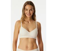 Soft-BH SCHIESSER "Unique Cotton", Damen, Gr. 85, Cup C, weiß (off, weiß), Obermaterial: 90% Baumwolle, 10% Elasthan, unifarben, BHs, mit Schale, bügellos, Baumwollmischung (95128400-85) off, weiß