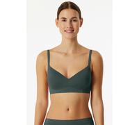 Soft-BH SCHIESSER "Unique Micro", Damen, Gr. 75, Cup C, dunkelgrün, Single Jersey, Obermaterial: 70% Polyamid, 30% Elasthan, bequem, BHs Soft-BH, mit Schale, verstellbare Träger, elastische Wirkware (