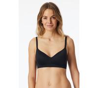 Soft-BH SCHIESSER "Unique Micro", Damen, Gr. 75, Cup C, schwarz (000, schwarz), Single Jersey, Obermaterial: 70% Polyamid, 30% Elasthan, unifarben, bequem, BHs Soft-BH, mit Schale, verstellbare Träger