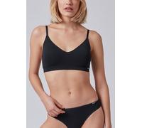Soft-BH SKINY "Cotton Essentials", Damen, Gr. 42, N-Gr, schwarz, Single Jersey, Obermaterial: 95% Baumwolle, 5% Elasthan, unifarben, BHs Soft-BH, herausnehmbare Pads, weich, gepolstert, Baumwollmix (2