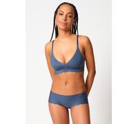 Soft-BH SKINY "Micro Essentials", Damen, Gr. 40, Cup A/B, vintage indigo, Obermaterial: 72% Polyamid, 28% Elasthan, unifarben, normal, BHs Soft-BH, herausnehmbare Pads, V-Ausschnitt, Unsichtbar-Effekt