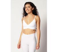 Soft-BH SKINY "Micro Essentials", Damen, Gr. 44, Cup A/B, weiß, Obermaterial: 72% Polyamid, 28% Elasthan, unifarben, normal, BHs Soft-BH, herausnehmbare Pads, V-Ausschnitt, Unsichtbar-Effekt, mit Boge