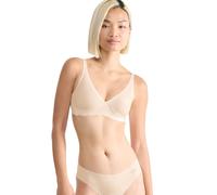 Sloggi Damen Soft-BH ZERO Microfibre 2.0, Microfaser, nahtlos, mittlerer Halt, creme M