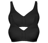 Soft-BH VIANIA "2er Pack Baumwoll Soft BH Basic", Damen, Gr. 75, Cup C, schwarz (schwarz schwarz), Obermaterial: 100% Baumwolle CO., BHs Soft-BH (70840432-75) schwarz schwarz