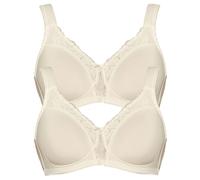 Soft-BH VIANIA "2er Pack Soft BH Helga", Damen, Gr. 80, Cup C, beige (cream cream), Stoff, Obermaterial: 68% Polyester PES. 13% Elasthan EL. 12% Baumwolle CO. 7% Polyamid PA., BHs Soft-BH (45786529-80