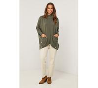 Soft Cashmere Pullover in Khaki - Größe 38/40 | Damen Pullover Cardigans