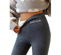 Soft Clouds Fleece Leggings, Fleece Lined Leggings Women, Thick Leggings for Women Tummy Pants Control (Deep Gray,3XL)