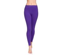 Soft Sail Damen Leggings, hohe Taille, Bauchkontrolle, weiche Baumwolle Gr. 36 EU/S, violett