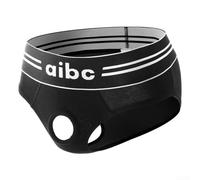 Soft Touch Cotton Bikini Slip for Men with Front Open Hole Accented for Lingerie-Inspired Appearance (XL Black)