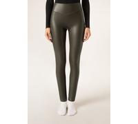 Soft Touch Thermoleggings In Lederoptik Grun L