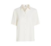 Tommy Hilfiger Damen Bluse SOFT VISCOSE SHIRT Relaxed Fit, offwhite, Gr. 42