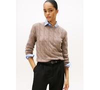 SOFT WOOL CABLE C-NK LS SWT Beige M