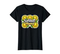 Softball Mama Sonnenblume Softball Design T-Shirt