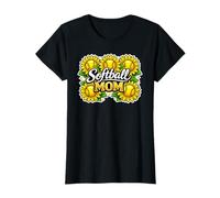 Softball Mama Sonnenblume Softball Design T-Shirt