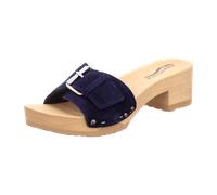 Softclox Pantolette,Absatz,Schnall,Blau für Damen, blau, Größe 40 EU