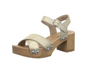 Softclox Plateau Sandaletten für Damen, gold, Größe 41 EU