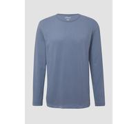 Longsleeve S.OLIVER, Herren, Gr. L, dusty blau, Jersey, Obermaterial: 100% Baumwolle, unifarben, normal hüftbedeckend, Rundhals, Shirts, mit Rundhals (30459715-L) dusty blau