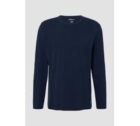 Longsleeve S.OLIVER, Herren, Gr. XXL, blau (navy), Jersey, Obermaterial: 100% Baumwolle, unifarben, casual, normal hüftbedeckend, Rundhals, Langarm, Shirts, mit Rundhals (77182517-XXL) navy