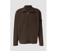 Softes Relaxed-Fit-Sweatshirt aus Baumwollmix mit Label-Patch L braun 2169831.8947.L