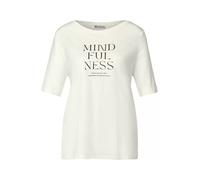 Street One Damen Shirt Softes Shirt mit Wording Weiß Größe 38