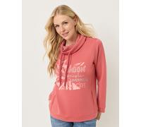 Softes Sweat-Shirt, Glitzer-Print, rosenholz, Größe 40, Jeans Fritz