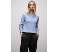 Street One Frauen Softes Turtleneck Shirt in Blau, Gr: 42