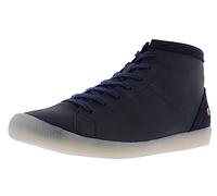 Softinos Damen Ankle Boots, Frauen,Schnürstiefeletten,lose Einlage,uebergangsstiefel,Chukka,schnürboots,Blau (Navy W/Navy VEGAN Suede),36 EU / 3.5 UK