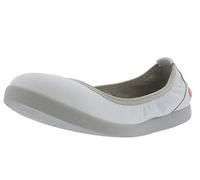 Softinos Damen Ballerina LETI, Frauen,Klassische Ballerinas,lose Einlage,Abendschuhe,Slip-ons,Gummizug,Woman,Lady,Ladies,Weiß (White),38 EU / 5 UK