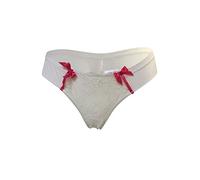 SoftLine Damen Slip mit Spitze und Schleife, Farbe: weiß, Größe: M/L