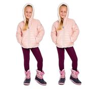 SOFTSAIL Leggings Mädchen Kinder Thermoleggings Mit Fleece Gefüttert Set 2 Stück Thermo Winter Winterleggings Aus Baumwolle Thermohose Kinderhose Atmungsaktiv Lang Weich Verdickt 158 cm Pflaume