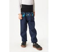 Softshell-Hose mit Fleece für Kleinkinder Basic, Dunkel Blau Schwarz, Dinosaurier, Gr. 92/98